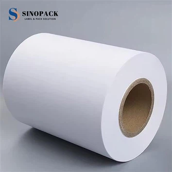 Material de etiqueta de poliéster branco fosco